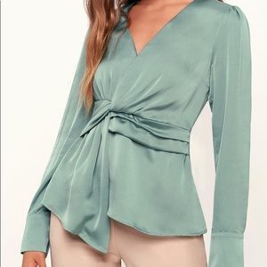 Lulus Green Blouse